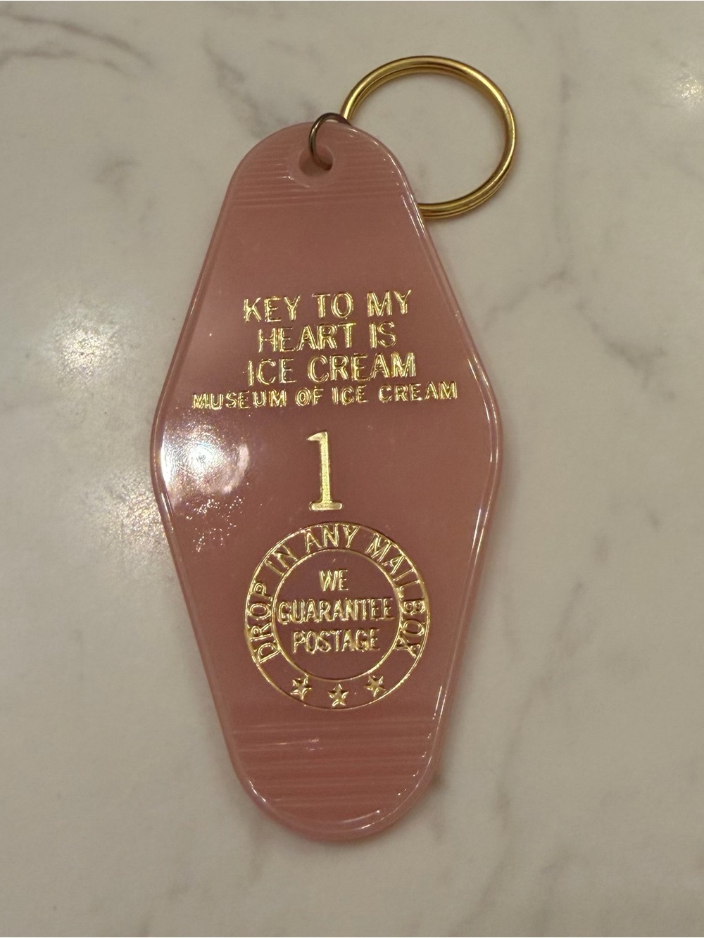 Pink Key Tag Keychain / Museum of Ice Cream